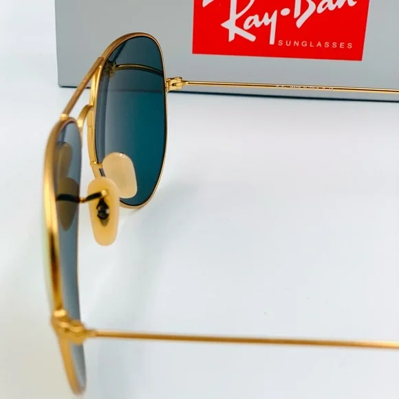 Beautiful Ray-Ban Aviator RB3025 Red Flash Lens Matte Gold 58-135 112/69 - Picture 8 of 17